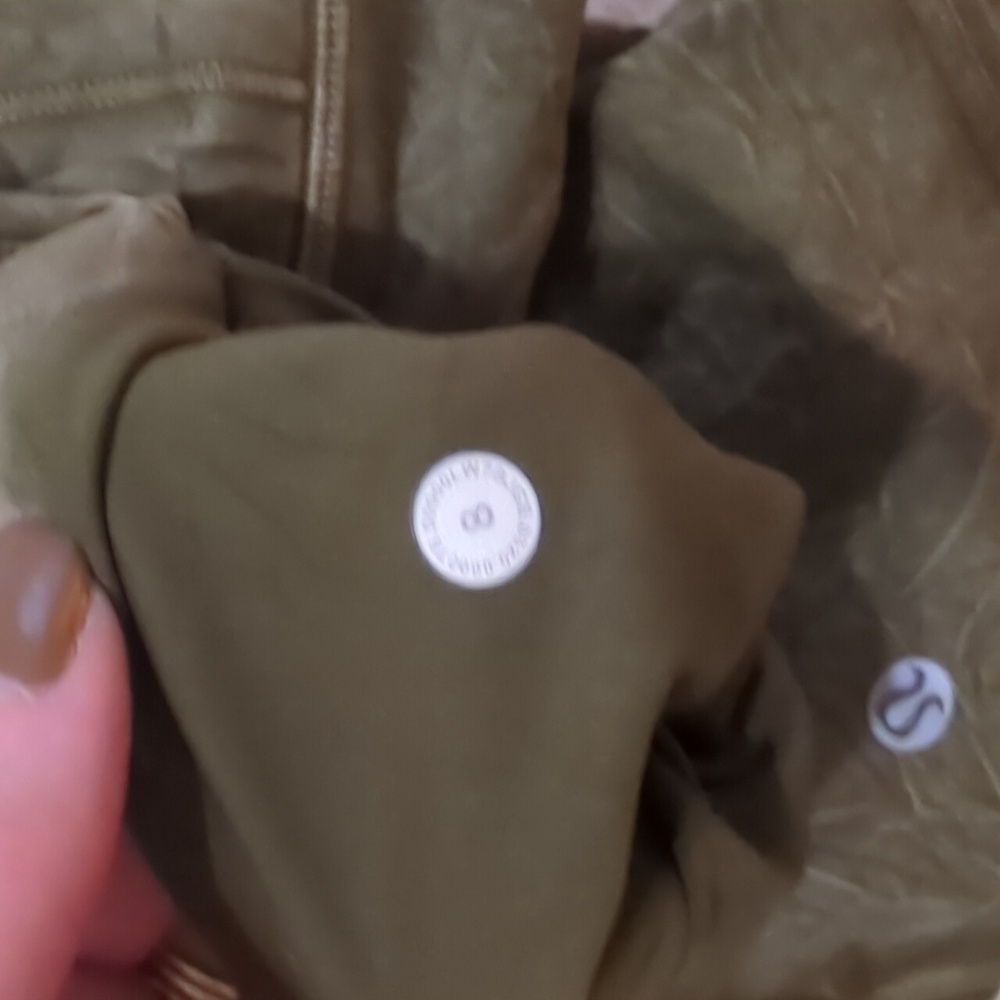 Olive Green Lululemon Bike Shorts - Picture 4 of 4
